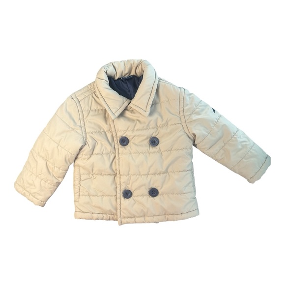 Nautica Coat Jacket  Button Down Beige 12 Mo - Picture 1 of 5